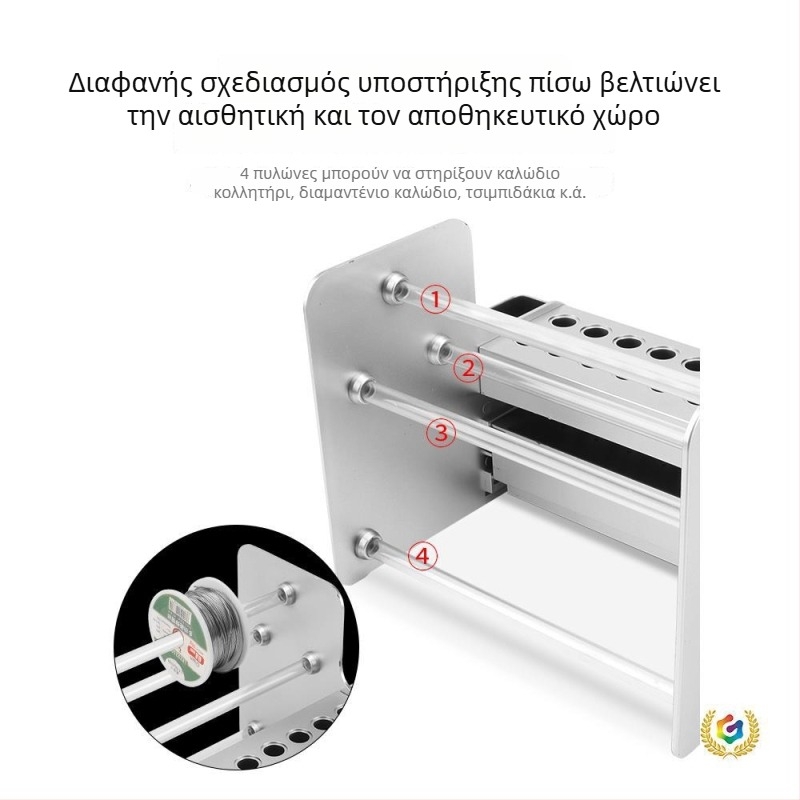 Πλαστικό κουτί εργαλείων με επιτραπέζιο οργανωτή, θήκες για κατσαβίδια και πολυλειτουργικός οργανωτής για κινητά τηλέφωνα και ηλεκτρονικά.