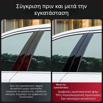 Φιλμ προστασίας κεντρικής κολώνας για Leapmotor C01/C11/C10/C16 — Προστασία B-στήλης παραθύρων, Αντιχαρακτική, Ανθεκτικό στη φθορά, Υψηλής ευκρίνειας, Κολλητική ταινία