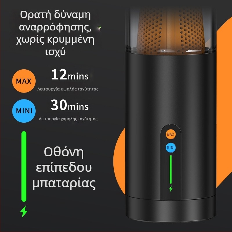 Ασύρματο χειροκίνητο σκουπάκι καθαρισμού – 11.1V, 20000 Pa ισχύς αναρρόφησης, 120 W, αυτονομία 12–30 λεπτών, λειτουργία φουσκώματος