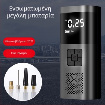 Φορητή αντλία ελαστικών αυτοκινήτου με ψηφιακή οθόνη, 12V, ισχύς ≤80W, ροή αέρα ≥70 L/min, καλώδιο αναπτήρα 3,2 m, μονόκυλινδρη