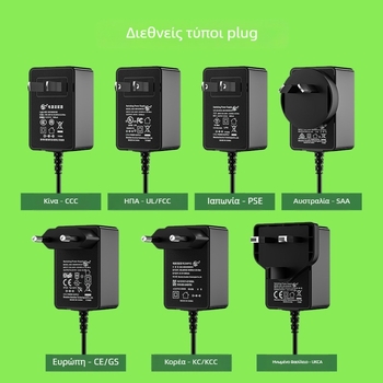 Τροφοδοτικό 12V 2A, US πρότυπο, ETL πιστοποιημένο, 24W σειρά