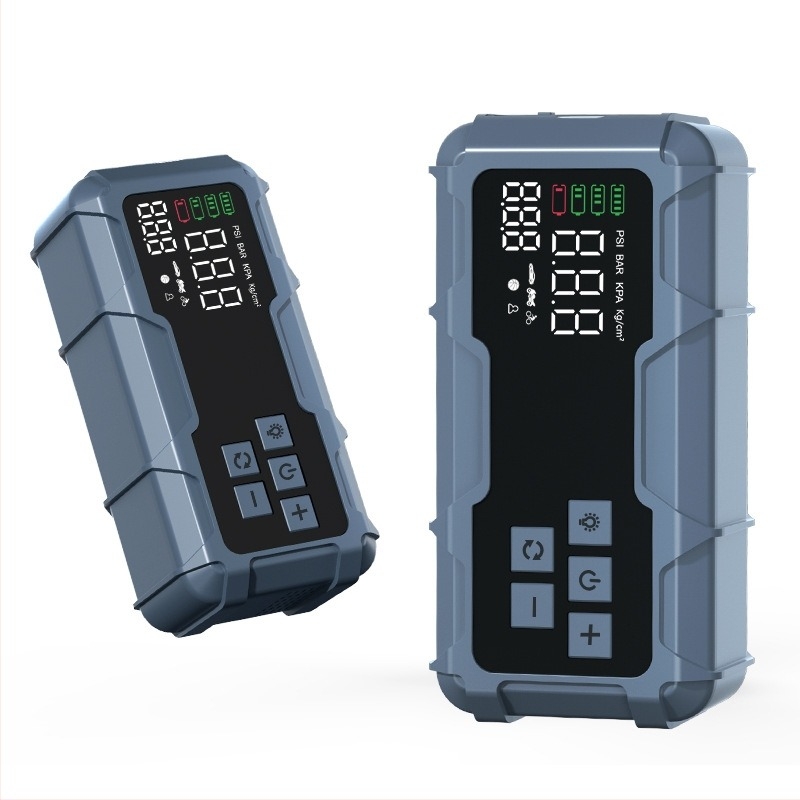 Αντλία έκτακτης ανάγκης για ελαστικά αυτοκινήτου με ψηφιακή οθόνη, 12V, 100W, 30 L/min, τροφοδοσία USB, μονοκυλινδρική, με μετρητή πίεσης ελαστικών, LED φως, φόρτιση USB, δυνατότητα παραμετροποίησης