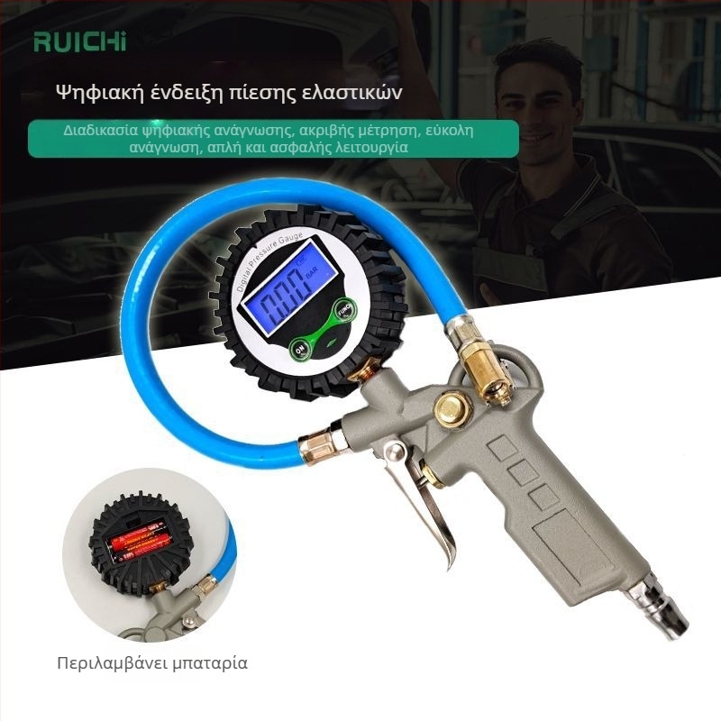 Ηλεκτρονικός μετρητής πίεσης ελαστικών – Ruichi, PSI, εμβέλεια 0,01 psi, ακρίβεια 0,01 psi