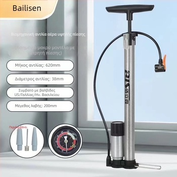 Χειροκίνητη αντλία αέρα υψηλής πίεσης για ποδήλατα, ηλεκτρικά οχήματα και αυτοκίνητα — μοντέλο MN-8668, σώμα από σίδηρο, πίεση 160 psi