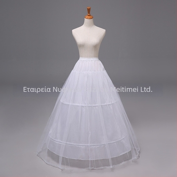 Meitumei υποστήριξη φούστας νυφικής με διπλό μεταλλικό δαχτυλίδι και μονόστρωτο σκληρό πλέγμα, μήκος μέχρι το πάτωμα