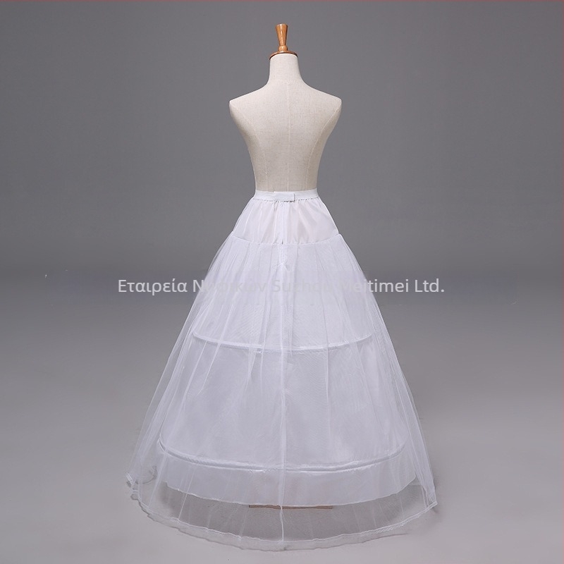 Meitumei υποστήριξη φούστας νυφικής με διπλό μεταλλικό δαχτυλίδι και μονόστρωτο σκληρό πλέγμα, μήκος μέχρι το πάτωμα