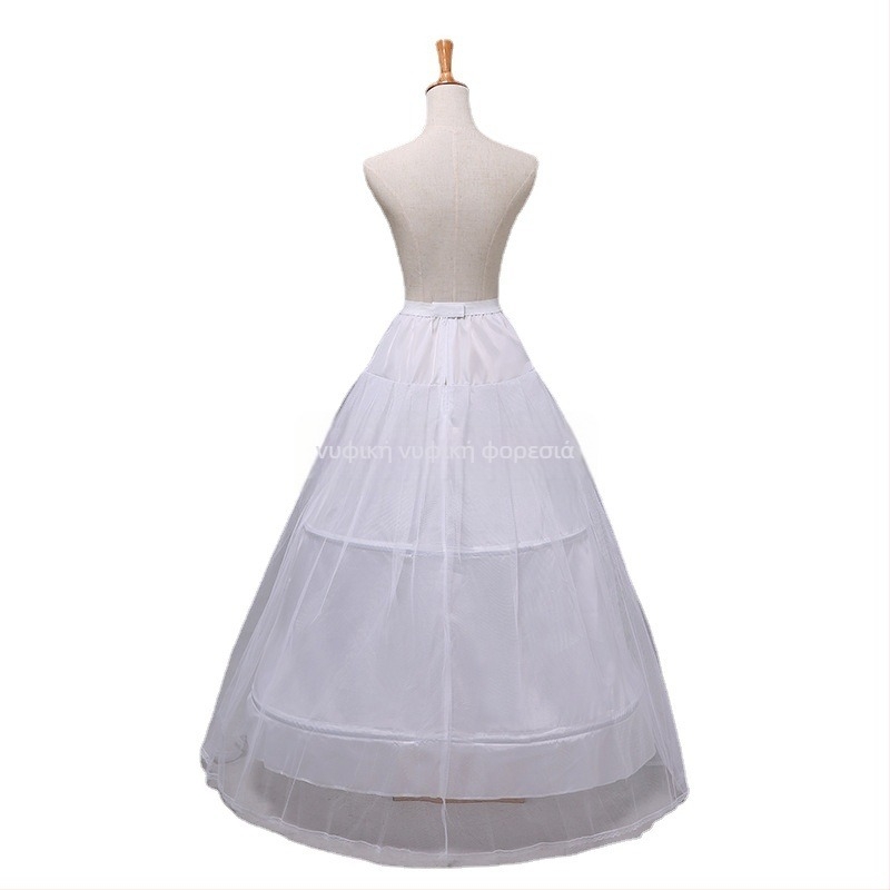 Meitumei υποστήριξη φούστας νυφικής με διπλό μεταλλικό δαχτυλίδι και μονόστρωτο σκληρό πλέγμα, μήκος μέχρι το πάτωμα