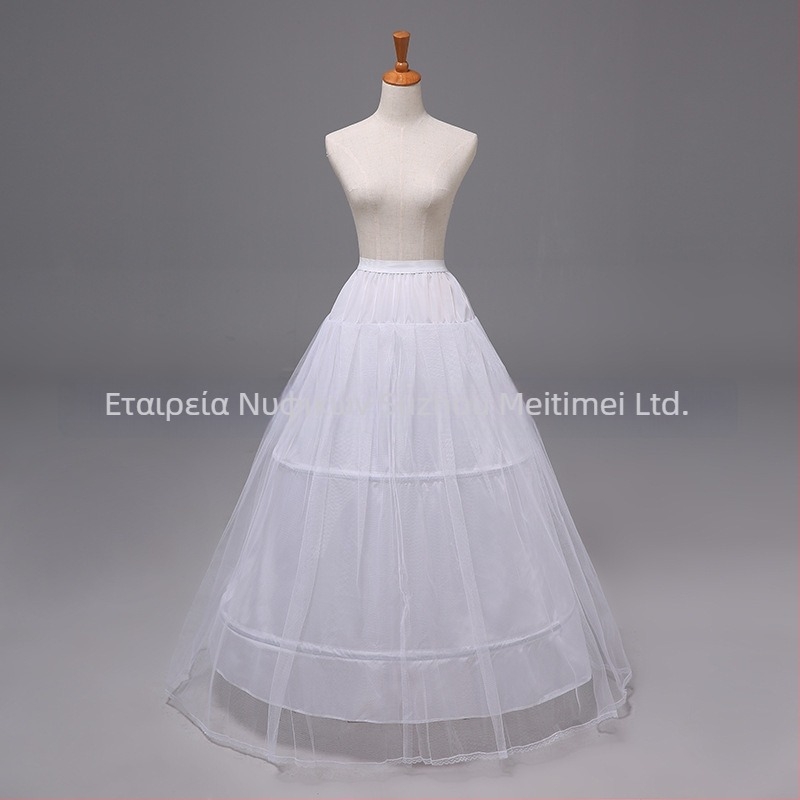Meitumei υποστήριξη φούστας νυφικής με διπλό μεταλλικό δαχτυλίδι και μονόστρωτο σκληρό πλέγμα, μήκος μέχρι το πάτωμα