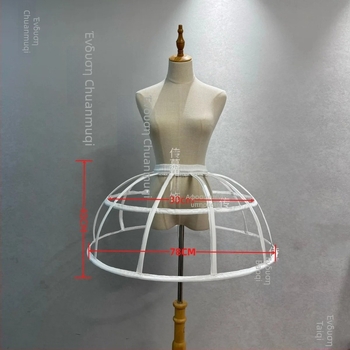 Φούστα Birdcage Bustle - Ημισφαιρικός σχεδιασμός, διπλός μεταλλικός δακτύλιος, μονόστρωτο νήμα, μάρκα Chuanmuqi, Άνοιξη 2024, ενήλικοι