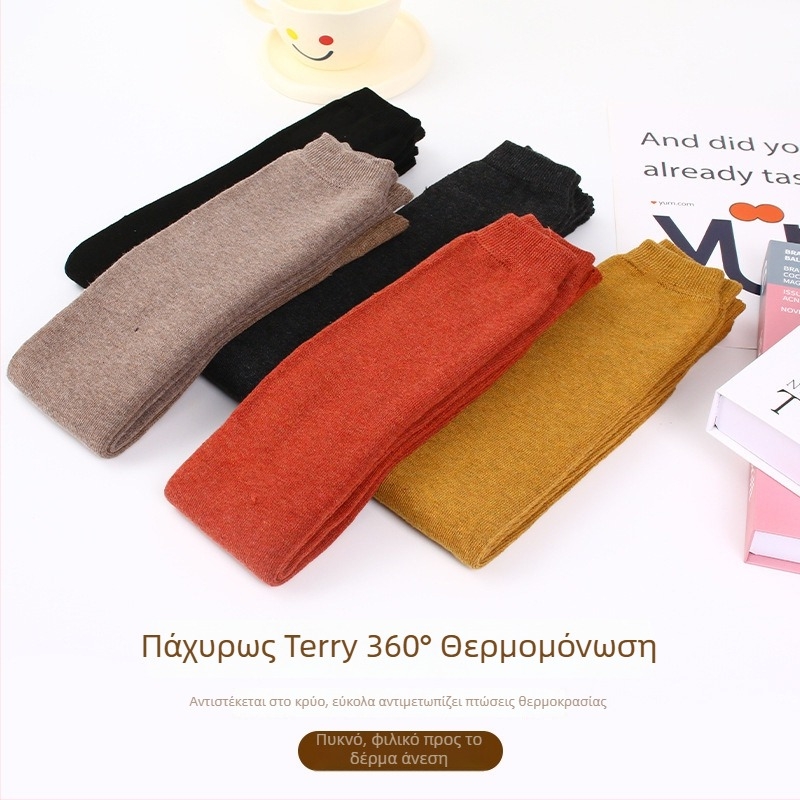 Γυναικείες κάλτσες γόνας θερμικές με fleece, παχιές και μακρυές για προστασία γόνατος και μόνωση το χειμώνα — Mianchuang, spot goods, ενήλικες, Χειμώνας 2024