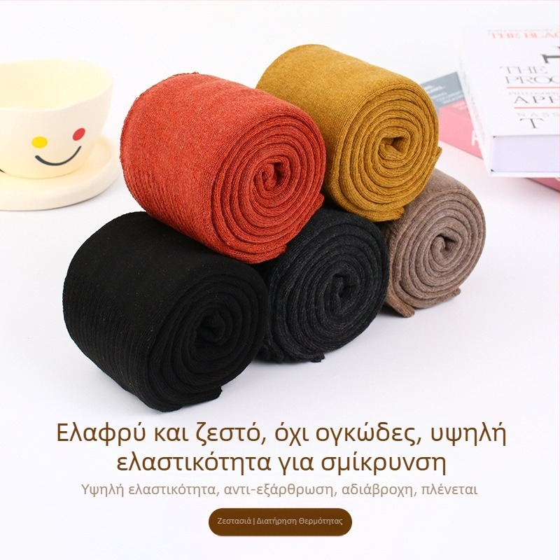 Γυναικείες κάλτσες γόνας θερμικές με fleece, παχιές και μακρυές για προστασία γόνατος και μόνωση το χειμώνα — Mianchuang, spot goods, ενήλικες, Χειμώνας 2024