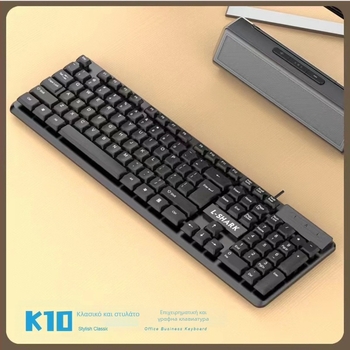 Spirit Shark K-10 εργονομικό ενσύρματο σετ πληκτρολογίου και ποντικιού USB – αντοχή σε ψεκασμό, USB διεπαφή, καλώδιο 1.5 m