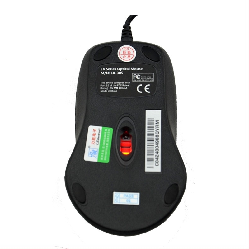 LX-305 οπτικό ποντίκι, 1600 DPI, 2 πλήκτρα, USB ενσύρματο