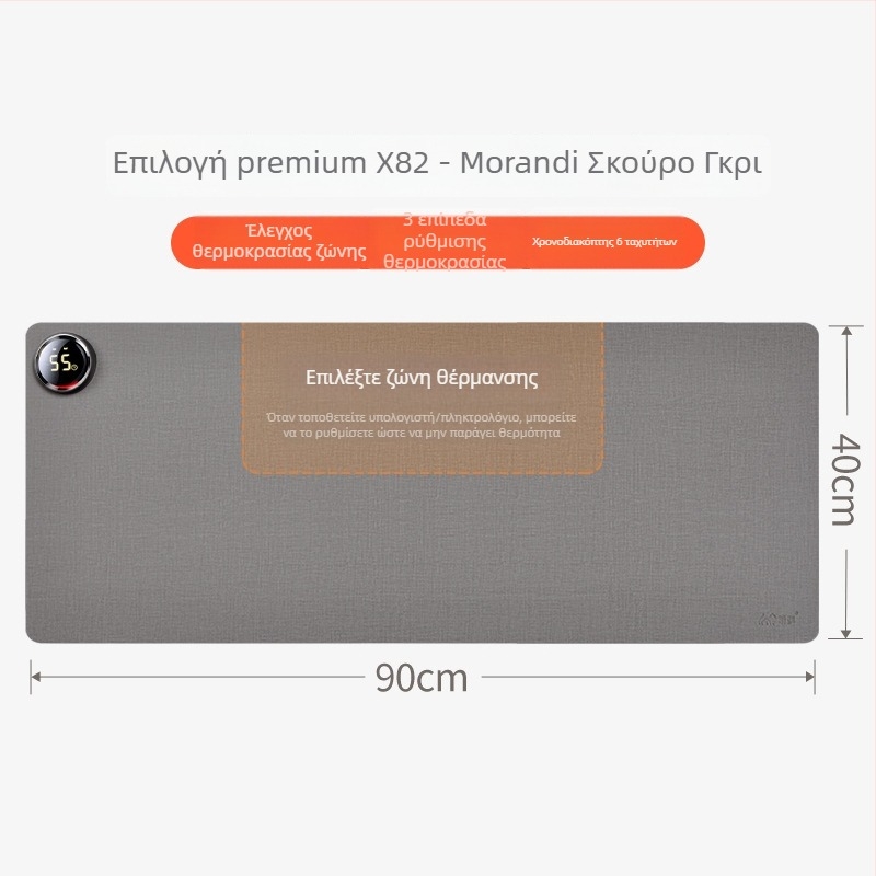 Θερμαινόμενη επιτραπέζια επιφάνεια Xinke με πρίζα, 220V, 80W, ηλεκτρική μεμβρανική θέρμανση, PVC κατασκευή, ευφυής έλεγχος θερμοκρασίας