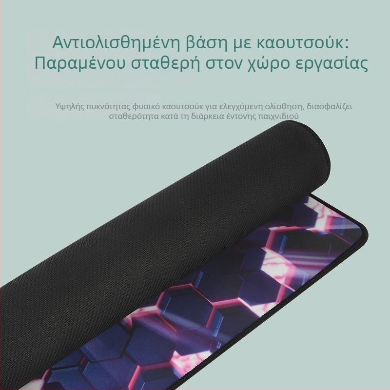 Pad ποντικιού με επίστρωση γυαλιού για πληκτρολόγιο και gaming, μονόπλευρο, αντιολισθητικό, δυνατότητα εκτύπωσης λογότυπου
