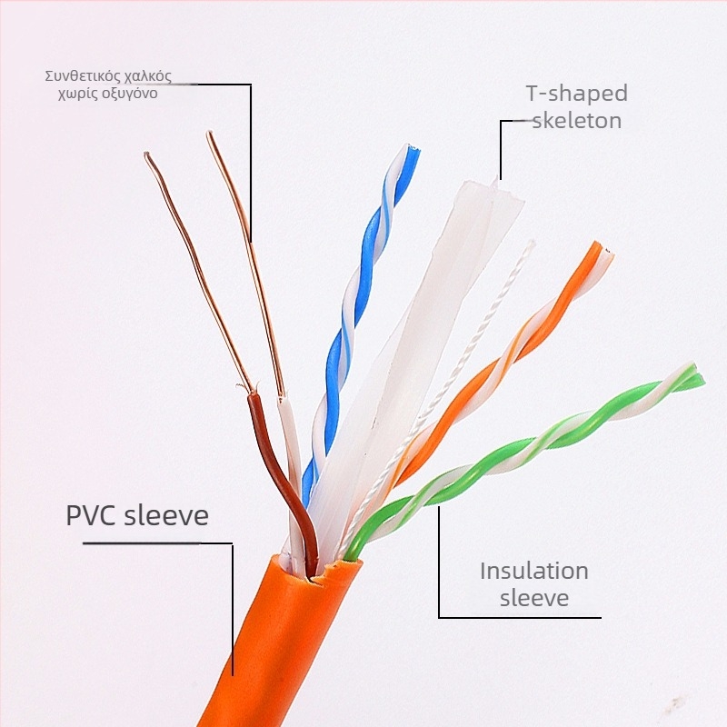 Cat6e Ethernet καλώδιο - Διπλά θωρακισμένο, Gigabit Ethernet, twisted pair, μήκος 300 μ