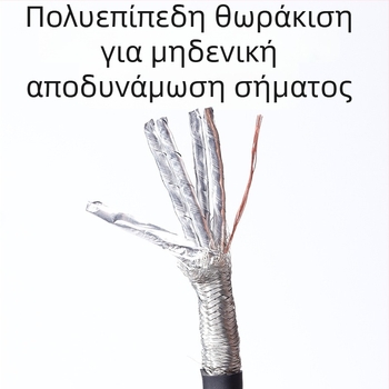 Καλώδιο δικτύου Cat8 – μοντέλο cat8, μετάδοση 40 Gbps, λειτουργική θερμοκρασία 20–65°C, θερμοκρασία αποθήκευσης 20–65°C, εφελκυστική αντοχή 1000, για υπολογιστές και διακόπτες