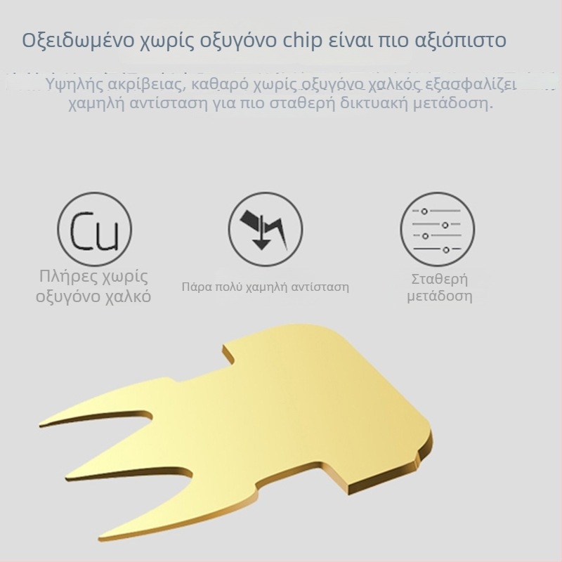 RJ45 Cat6 απομονωμένος συνδέτης Ethernet, 8 πυρήνες, καθαρός χαλκός