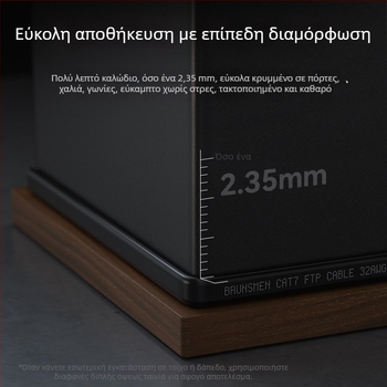 Cat7 υπερλεπτό επίπεδο Ethernet καλώδιο, 10 Gbps, διπλή θωράκιση