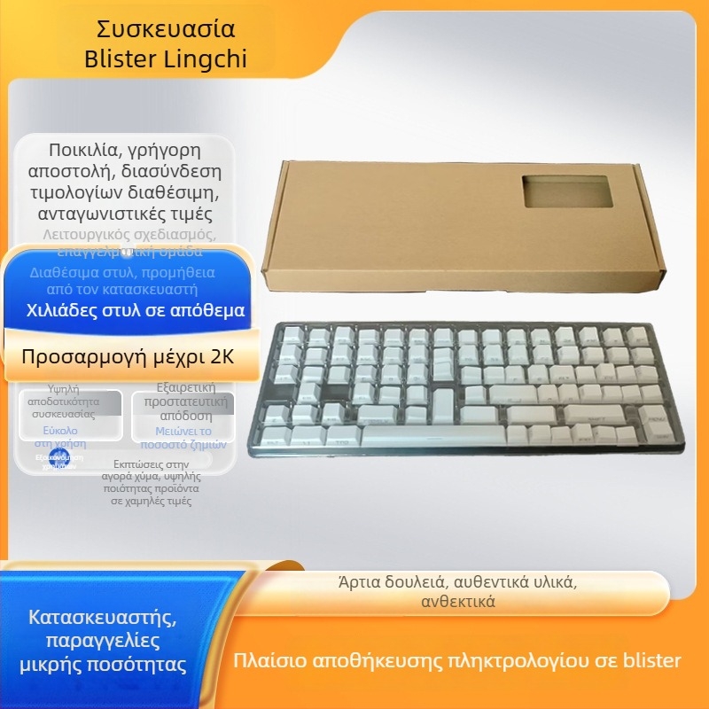 Θήκη αποθήκευσης keycap με καπάκι, PET πλαστικό, κουτί συσκευασίας, δυνατότητα εκτύπωσης λογότυπου