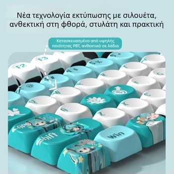 Hatsune Miku MOA Keycap – Προσωποποιημένο, PBT Sublimation, Ανθεκτικό στη φθορά, Universal συμβατό με Mechanical Keyboards, 1 έτους εγγύηση