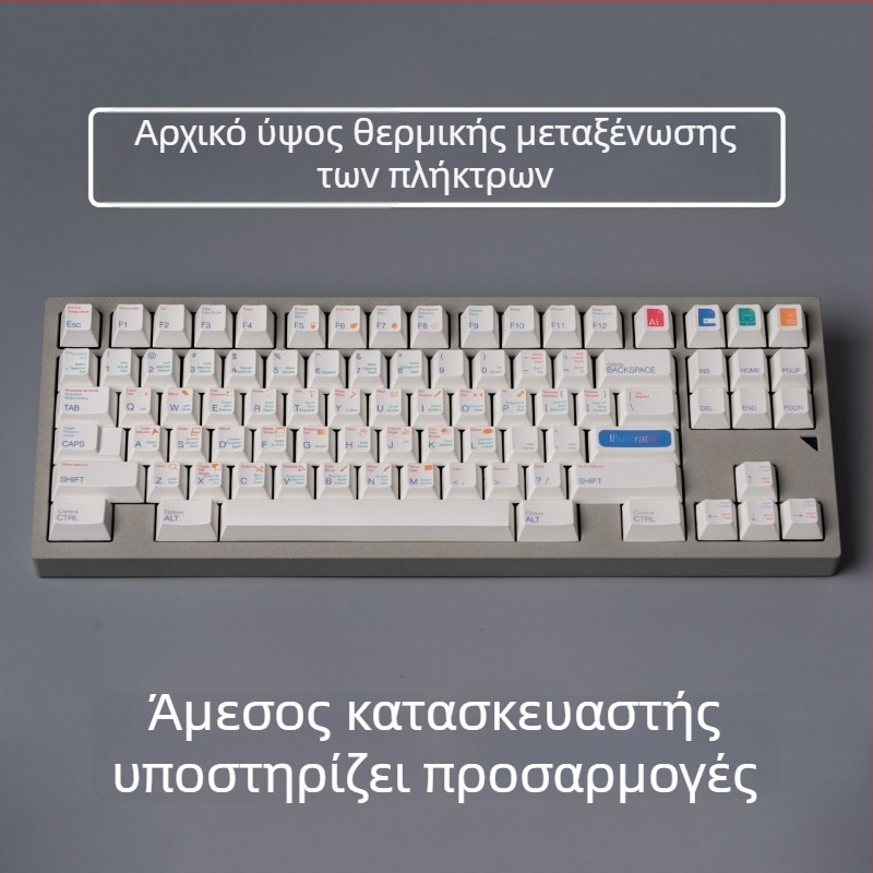 Σετ PBT keycaps για μηχανικά πληκτρολόγια, με sublimation, θέμα PS/AI, σχέδιο ζωγραφικό, προσαρμοστικό, συμβατό με το 95% των μηχανικών πληκτρολογίων