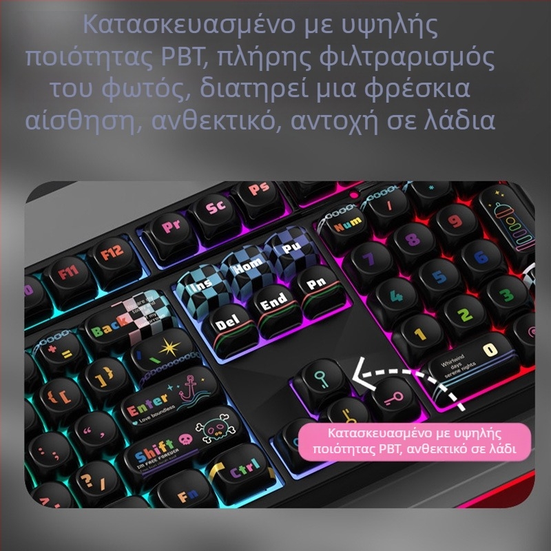 Προσωποποιημένο κάλυμμα πλήκτρου για μηχανικό πληκτρολόγιο — PBT θερμική μεταφόρτωση, συμβατό με γενικά και μηχανικά πληκτρολόγια, Moa θεματικά keycaps