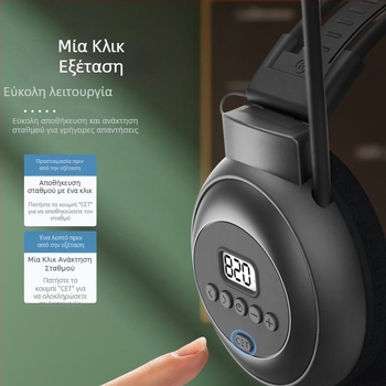 EDUESION Ασύρματα over-ear ακουστικά – 40 mm driver, εύρος συχνοτήτων 50-110 Hz, 0.1% παραμόρφωση, 3.5 mm βύσμα