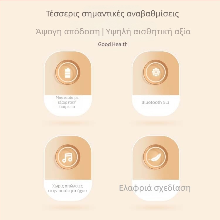 Ασύρματο Bluetooth σετ ακουστικών, φοριέται στο κεφάλι, διπλό στερεοφωνικό ήχο, Bluetooth 5.0, εμβέλεια 10 μ, αυτονομία άνω των 8 ωρών