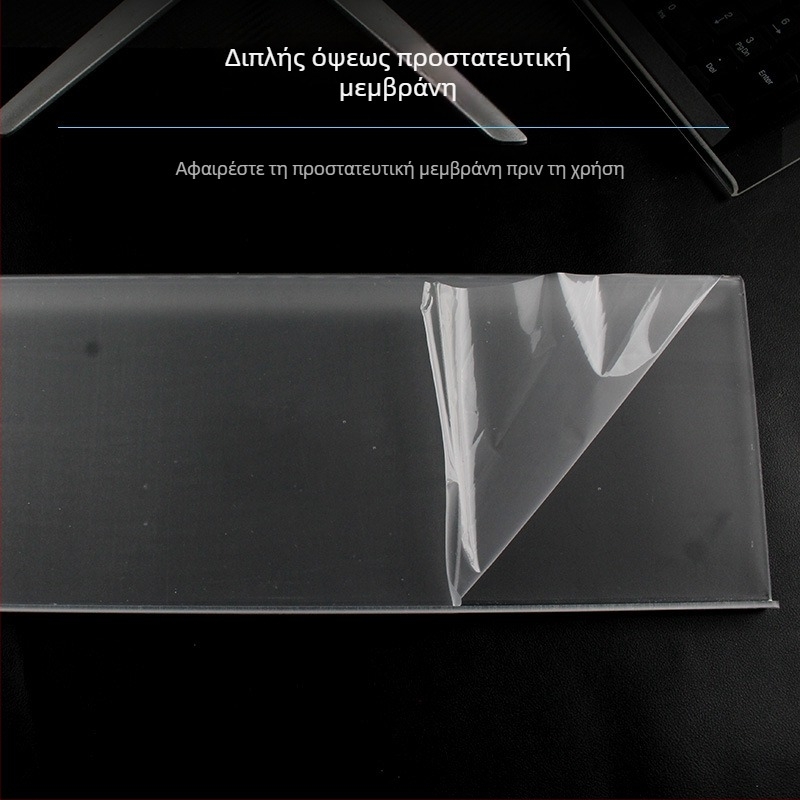 Θήκη πληκτρολογίου με αυξομείωση — Διαφανής ακρυλικός κρεμαστός ράφι για επιτραπέζιο υπολογιστή με κεκλιμένο δίσκο