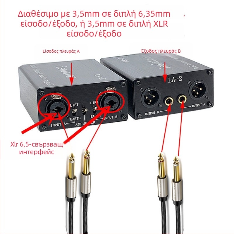 PXSW PX-GD-02 Απομονωτής ήχου 6,5 mm, χαλκός πυρήνας, μονοκαναλικός σχεδιασμός, μονοτσιπ, μήκος γραμμής 0.16