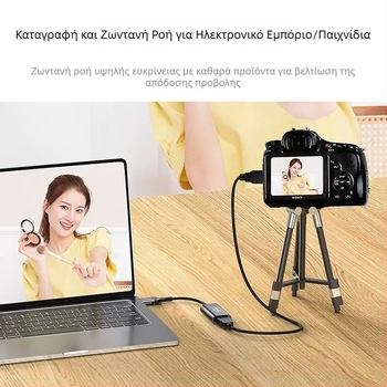 Κάρτα Καταγραφής Βίντεο USB 2.0 για Switch/PS4/PC, 1080P, Windows συμβατή, Προηγμένος επεξεργαστής, 1-ετής εγγύηση