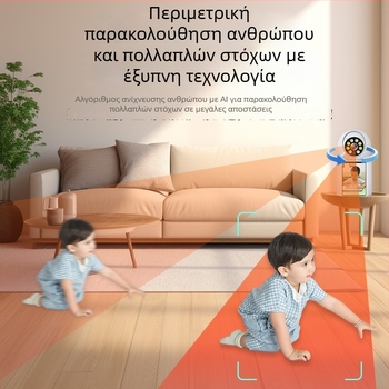 IP κάμερα παρακολούθησης για φροντίδα βρεφών και ηλικιωμένων, έλεγχος μέσω εφαρμογής κινητού, 720p, εμβέλεια 10-30 m, νυχτερινή όραση