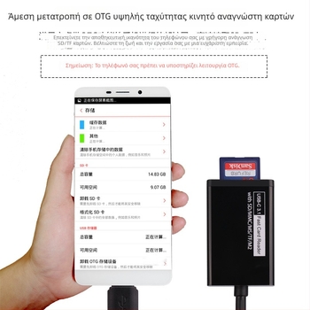 Type-C 5-σε-1 OTG αναγνώστης καρτών CF/SD, συμβατός με κινητά Xiaomi 4C και Letv