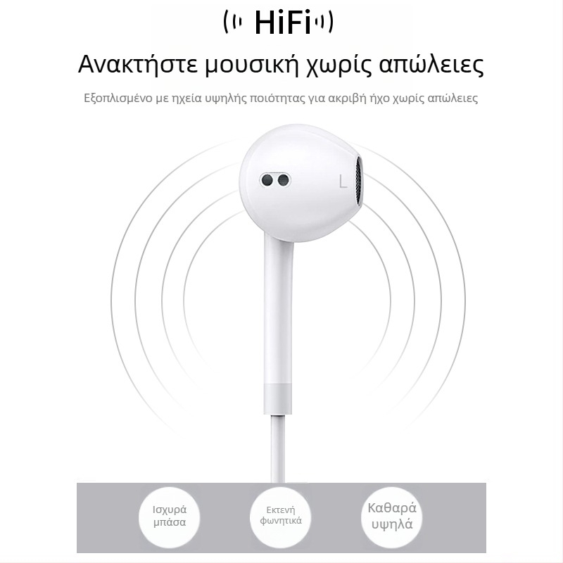 Xu yan In-ear ενσύρματα ακουστικά με Type-C διεπαφή, για iPhone 15/16, αυθεντικά, παραμετροποιήσιμα