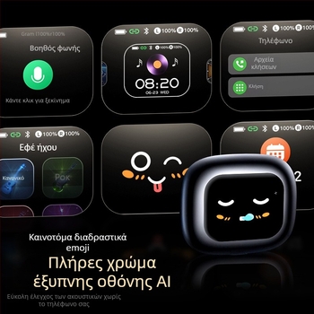 AI Έξυπνο Ακουστικό Bluetooth με Ταυτόχρονη Μετάφραση, Γάντζος για το Αυτί, Καταγραφή & Μεταγραφή, Android/iOS, Bluetooth 5.4, 400mAh, 45g, Έλεγχος Αφής και Κουμπιού, Μοντέλο 2025