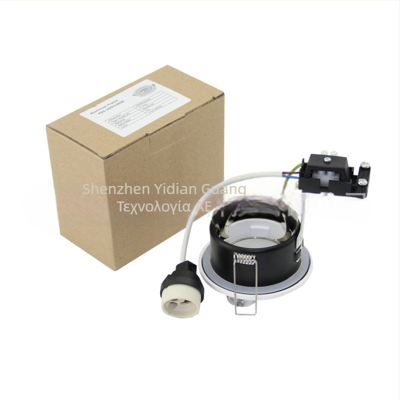 LED Cup βάση για οροφή, IP65 αδιάβροχη, συμβατή με λαμπτήρες MR16 και GU10, με κουτί σύνδεσης GU10, περίβλημα από κράμα ψευδαργύρου, οπή 70 mm