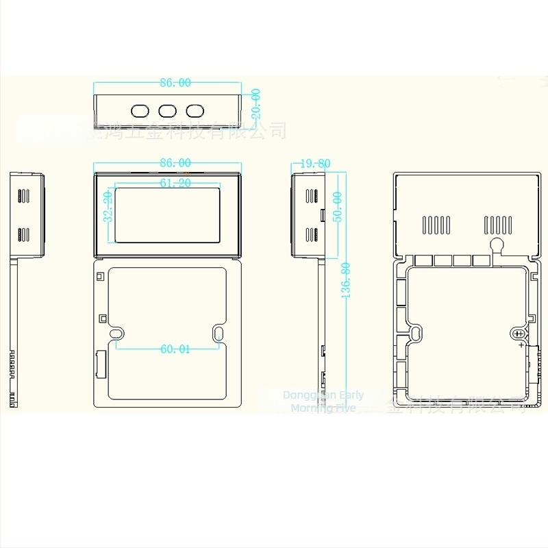 NB-IoT ψηφιακή οθόνη, ενσωματωμένο περίβλημα μέτρησης θερμοκρασίας και υγρασίας δωματίου