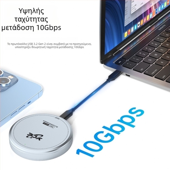 Εξωτερικό περίβλημα M.2 NVMe με μαγνητική στερέωση, συμβατό με SSD 2230/2242, USB-C 10Gbps
