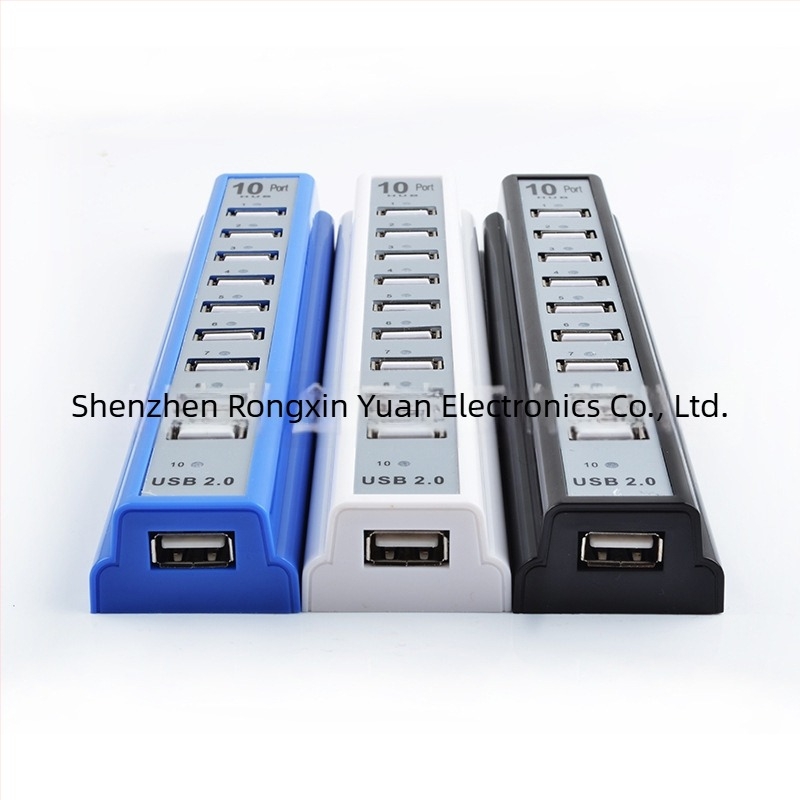 RXD-1001 USB 2.0 HUB με εξωτερική τροφοδοσία, 10 θύρες