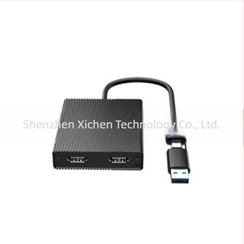 XONSEYE XC-L51 MST σταθμός σύνδεσης με επέκταση USB-A/USB-C, υποστηρίζει τρεις οθόνες μέσω DisplayLink, συμβατός με M1 MacBook