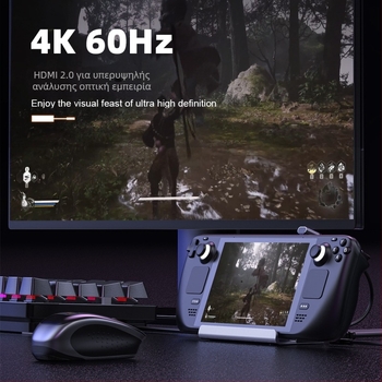 CS-031 Θύρα επέκτασης Steam Deck με USB-C, 5Gbps, 1–6 επέκτατες θύρες, χωρίς εξωτερική τροφοδοσία