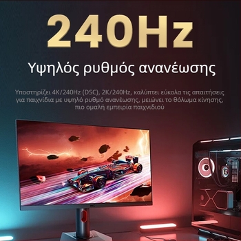 Καλώδιο DisplayPort 2.1, 1 m, 16K/240Hz, για γραφικές κάρτες και 8K οθόνες
