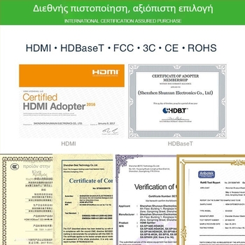 HDMI 1-in 2-out διαχωριστής, 4K60Hz, Plug‑and‑Play, Μοντέλο HS-002