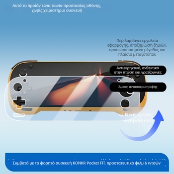 Προστατευτικό μπροστινού οθόνης για Ayaneo Konkr Pocket Fit — Υλικό PET, Ματ φινίρισμα, Διαύγεια HD, Αντι-μπλε φως, Ανοθεκτικό στα θραύσματα