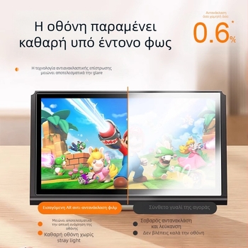 AR αντι-ανακλαστικό προστατευτικό οθόνης για Nintendo Switch, 0,17 mm, διαπερατότητα 95%, αντι-αποτυπώματα