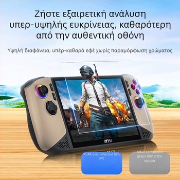 AR αντι-ανάκλαστικό φιλμ για MSI Claw8 AI+ – 0,17 мм, 95% διαπερατότητα, πλήρες κάλυμμα, αντιδακτυλικά αποτυπώματα, υψηλής ευκρίνειας