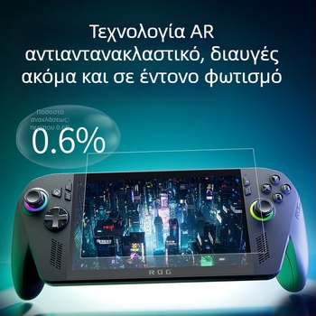 AR αντιανακλαστικό επίχρισμα για Rog Xbox Ally X, 95% διαπερατότητα, φιλμ πάχος 0.17 мм, πρωτότυπο AR φιλμ, για Rog Xbox Ally X