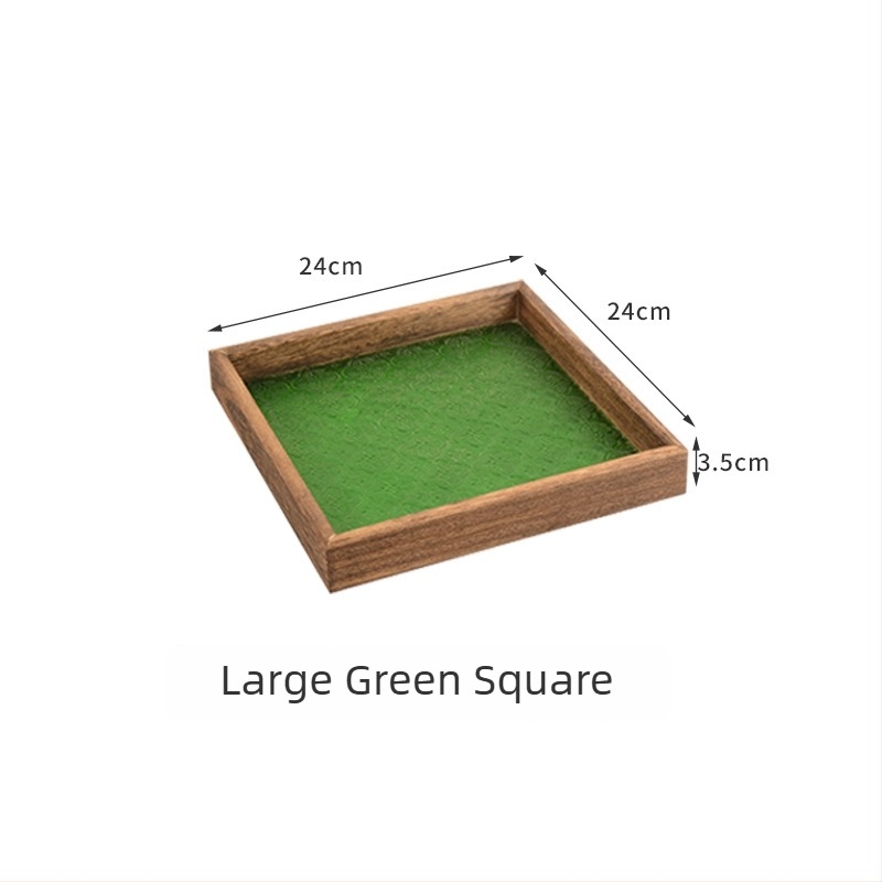 Ορθογώνιος γυάλινος δίσκος σερβιρίσματος για φρούτα και γλυκίσματα, τσάι και καφέ, μοντέρνο μινιμαλιστικό στυλ