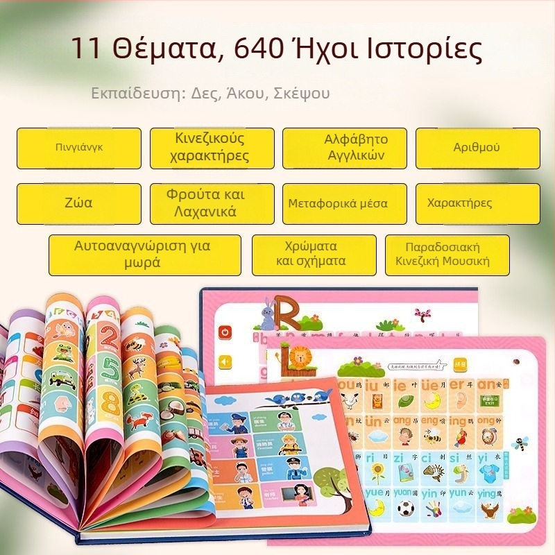 Μονάδα ανάγνωσης με σημείο για νήπια — ομιλούμενο ακουστικό βιβλίο εκπαίδευσης, καταγραφή, επαναφορτιζόμενη μπαταρία λιθίου, μουσική και διαδραστική εκπαίδευση
